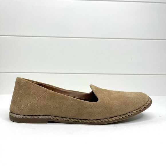 Franco Sarto Jasmine Leather Suede Slip On Flat Sandstone 8 Loafer - Picture 12 of 15